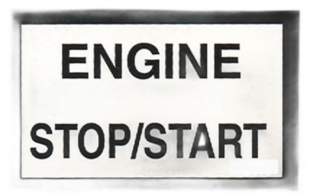 DECAL STOP/START D/L