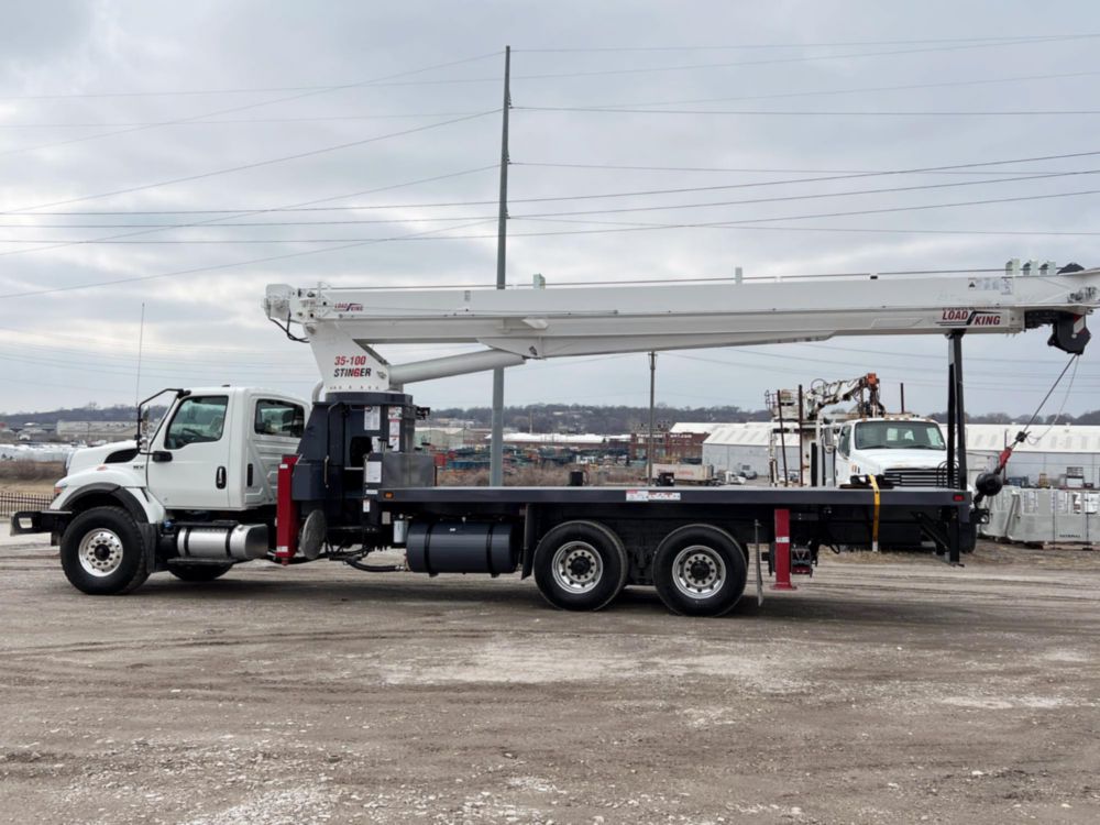 2023 International HV607 6x4 Load King Stinger 35-100 Boom Truck