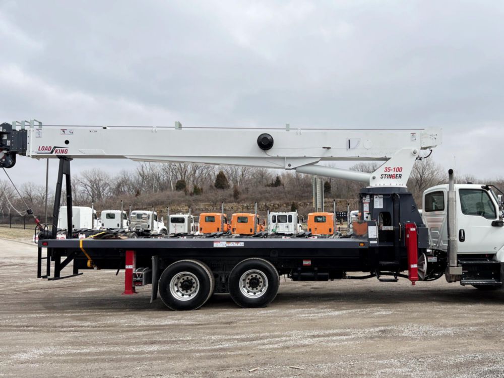2023 International HV607 6x4 Load King Stinger 35-100 Boom Truck
