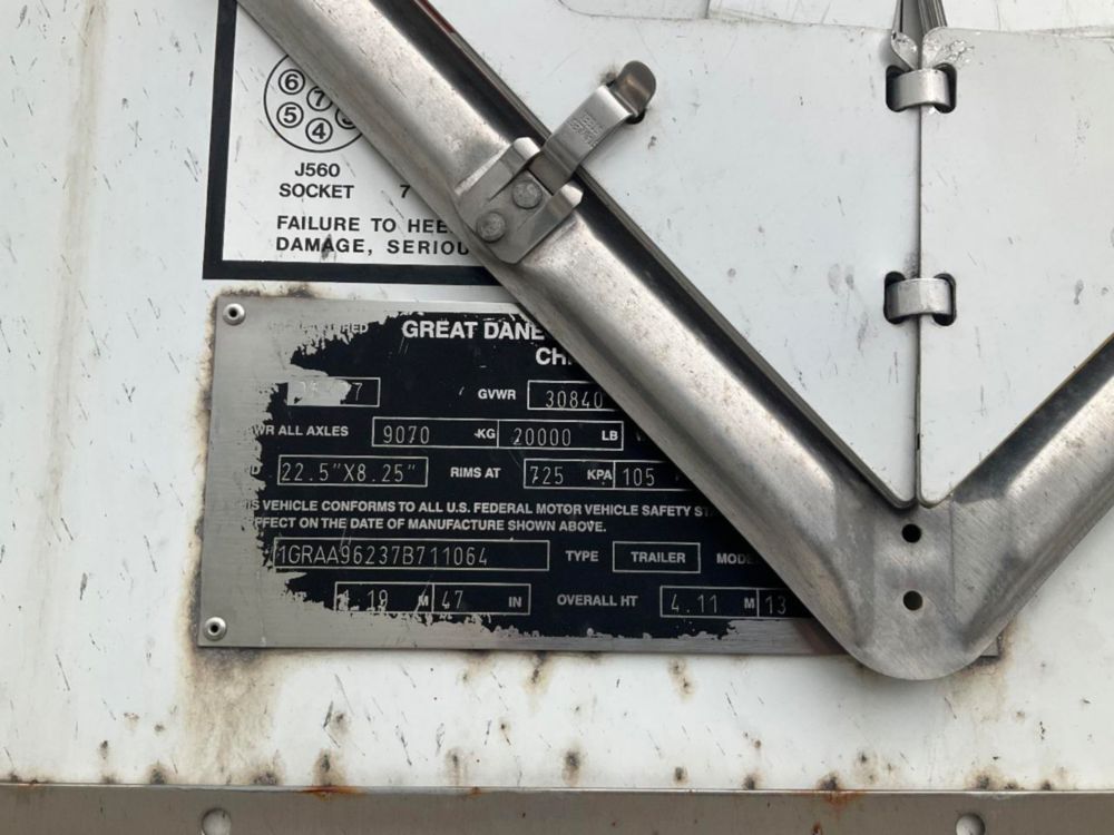 2007 Great Dane Dry Van Trailer W/ Rail Gate
