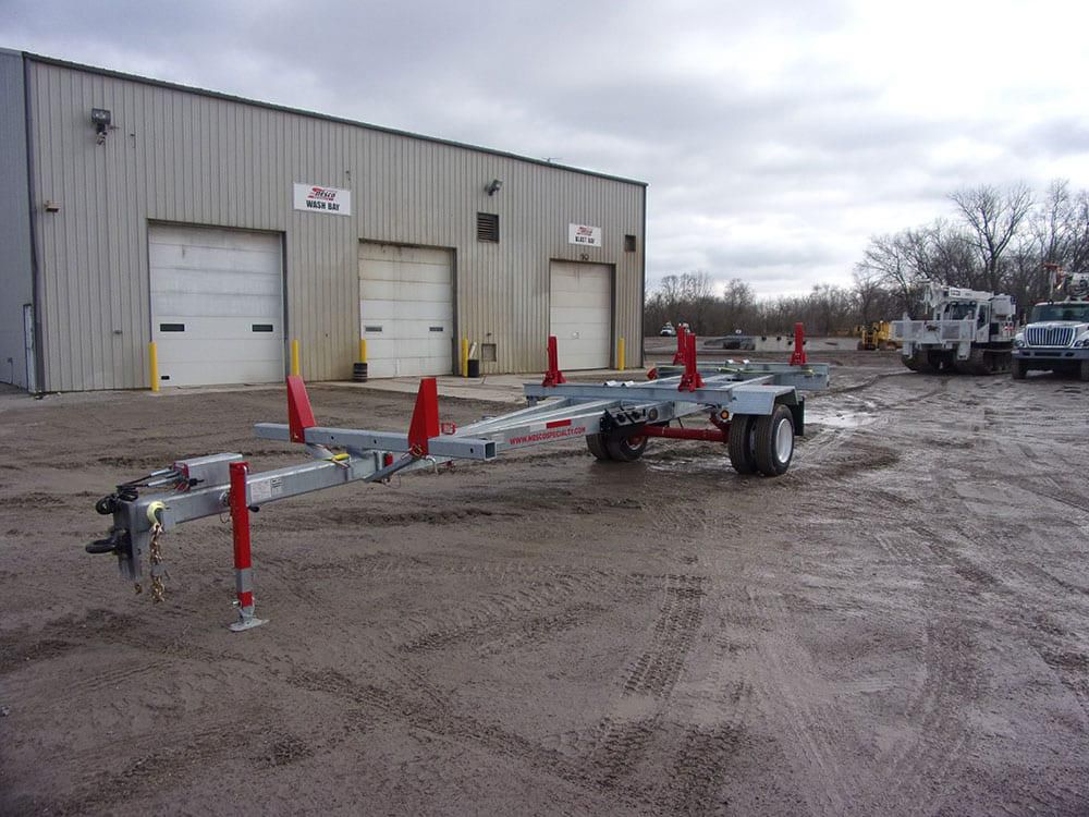 12,000 lbs 40' (Extended) Material Box Pole Trailer