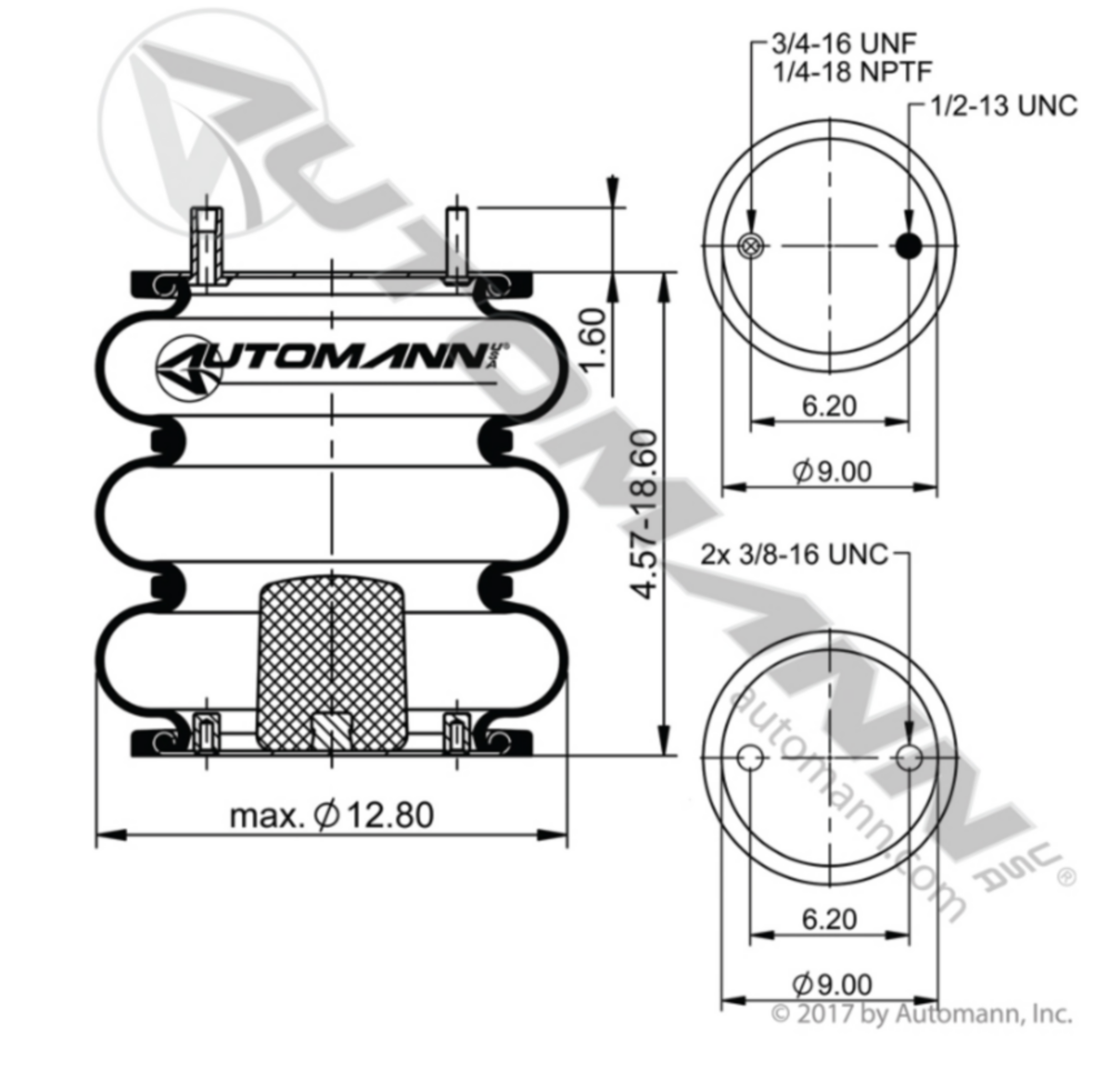 Automann Air Spring Triple Convoluted