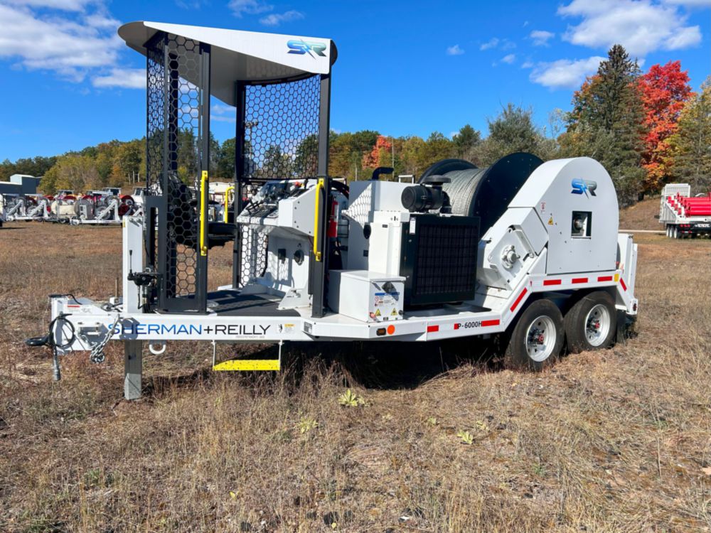 6,000 lbs 25,000 ft of 1/2 in rope Single Drum Puller