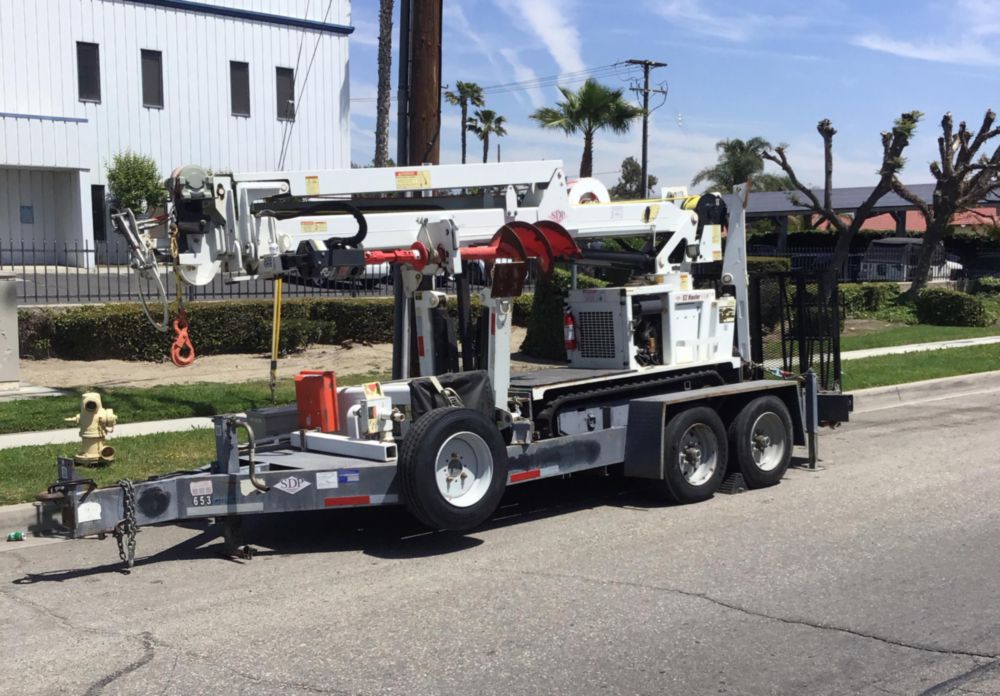 2017 SDP EZ Hauler 55MLP Mini Digger Derrick With SDP Support Trailer.