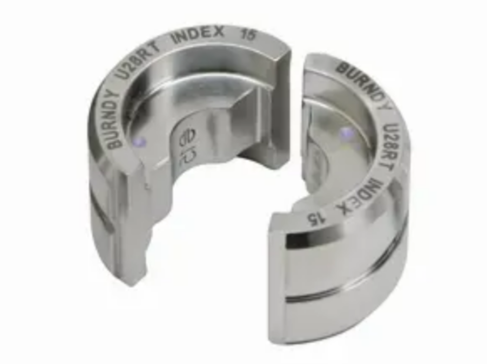 Burndy Stainless Steel Circular Butting Twin U Die, Index O