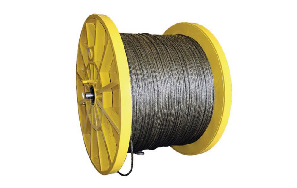 22,000 ft of 7/8 in (22 mm) Steel Rope on Reel