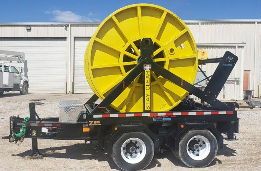 25,000 ft of 5/8 in (16 mm) Steel Rope on Reel