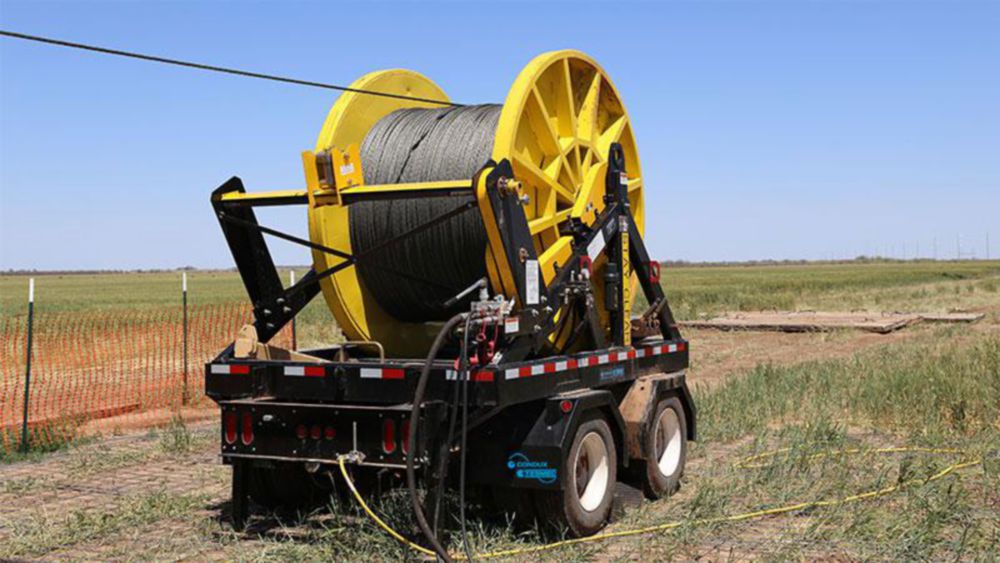 25,000 ft of 5/8 in (16 mm) Steel Rope on Reel