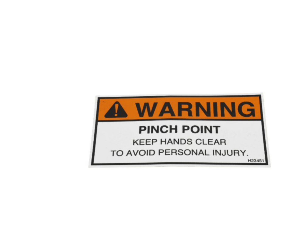 DECAL, PINCH POINT