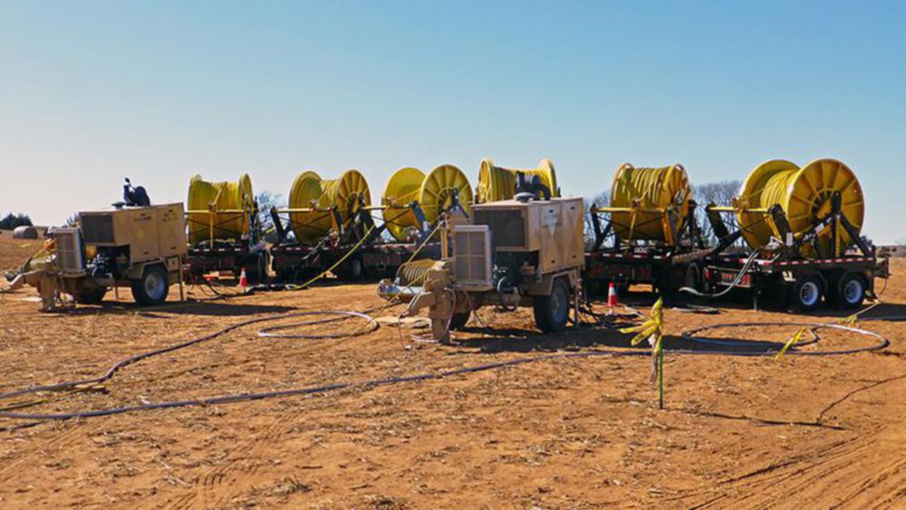 22,000 ft of 0.71 in (18 mm) Synthetic Rope on Reel