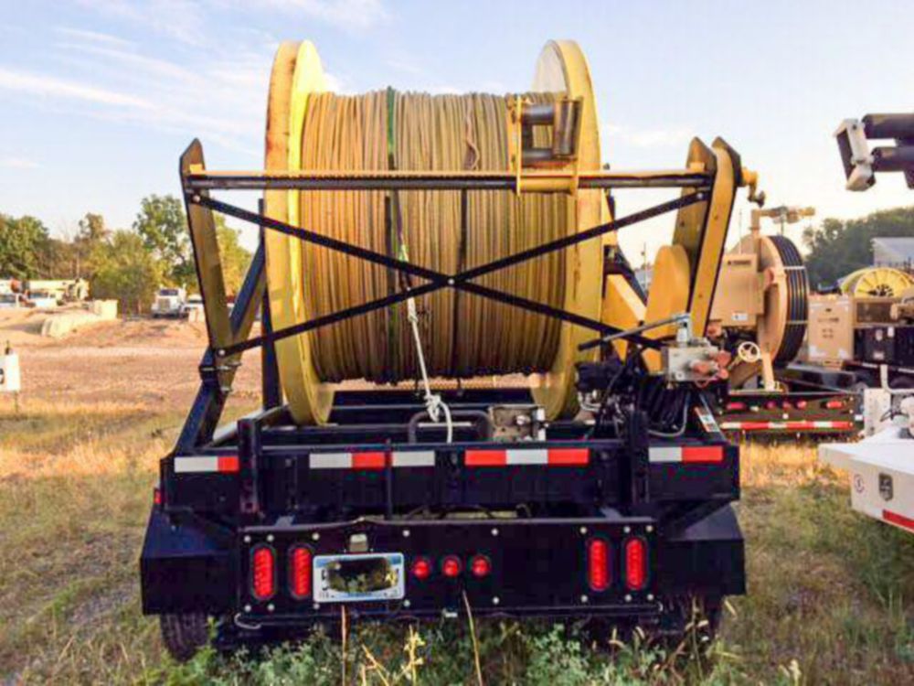 22,000 ft of 0.71 in (18 mm) Synthetic Rope on Reel