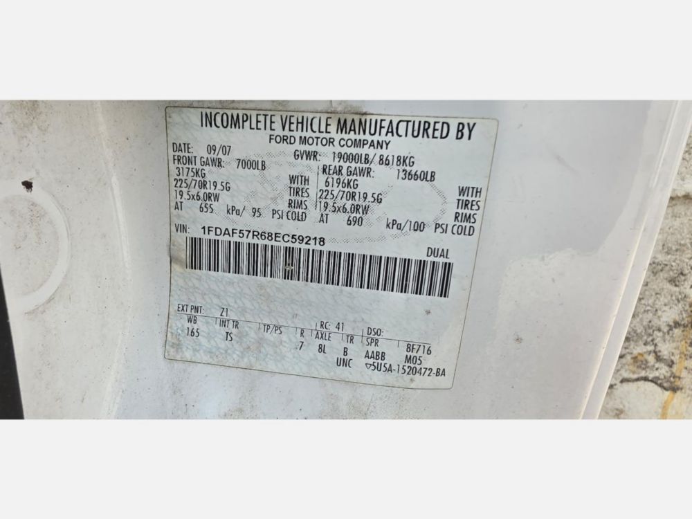 2008 Ford F-550 4x2 ALTEC L-37MR Material Handler Bucket Truck