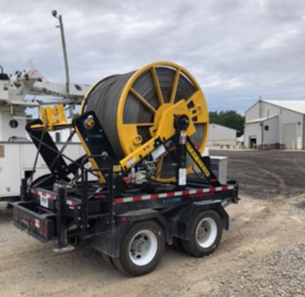 90 in Diameter x 45 in Width Trailer Mounted Reel Winder