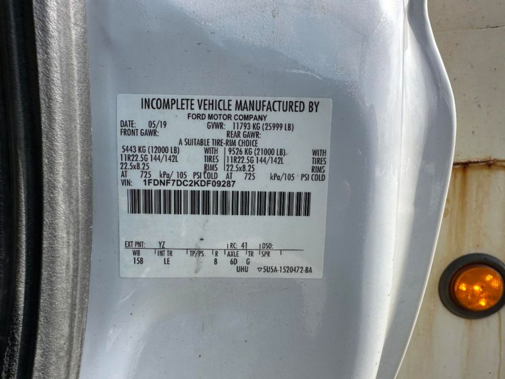  2019 Ford F-750 Diesel 4x2 Versalift VTP-40-NE Cable Placer