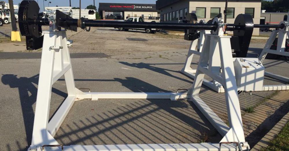 20,000 lbs 108 in Diameter x 83 in Width Manual Brake Stationary Reel Stand