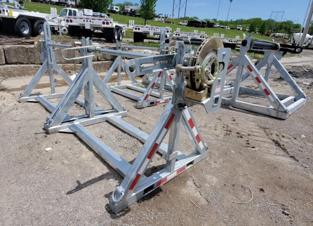 8,000 lbs 84 in Diameter x 54 in Width Manual Brake Stationary Reel Stand