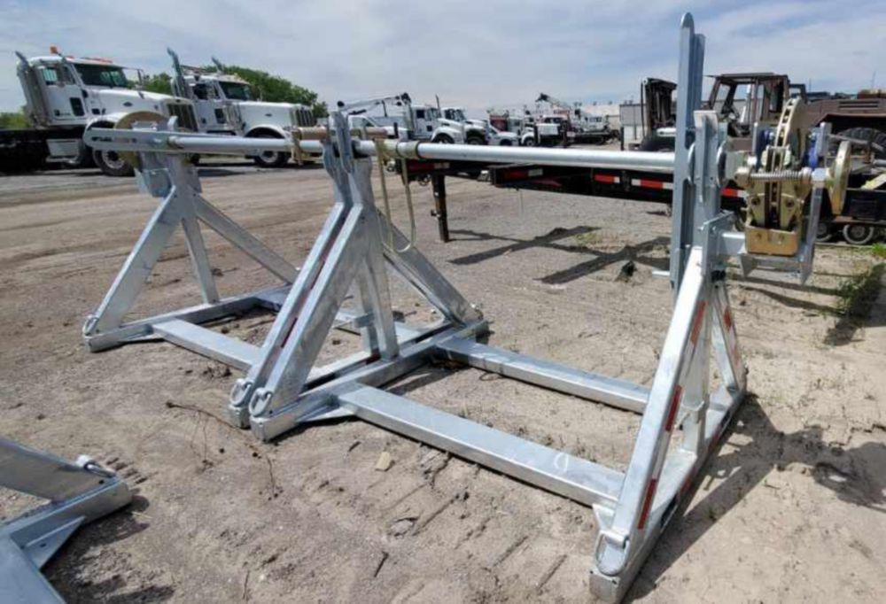 8,000 lbs 84 in Diameter x 54 in Width Manual Brake Stationary Reel Stand