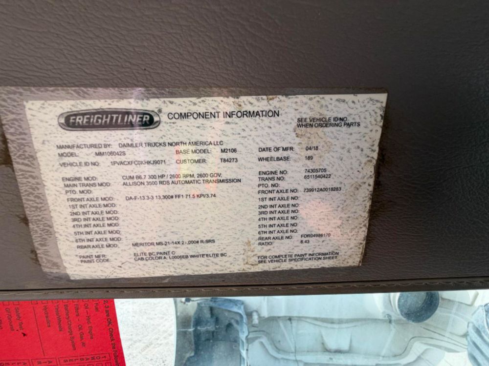 2019 Freightliner M2 4x2 Terex Commander 4047 Digger Derrick Truck