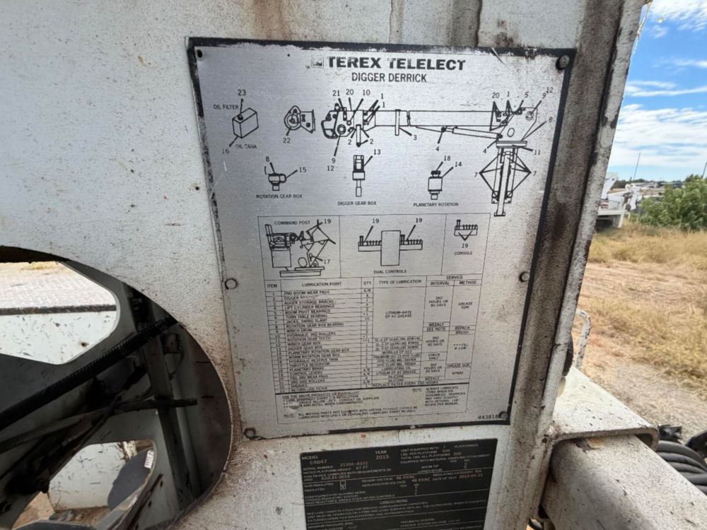 2016 Freightliner M2 4x4 Terex Commander 4047 Digger Derrick Truck