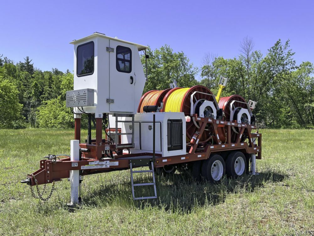4,000 lbs 23,000 ft of 5/8" rope Four Drum Puller