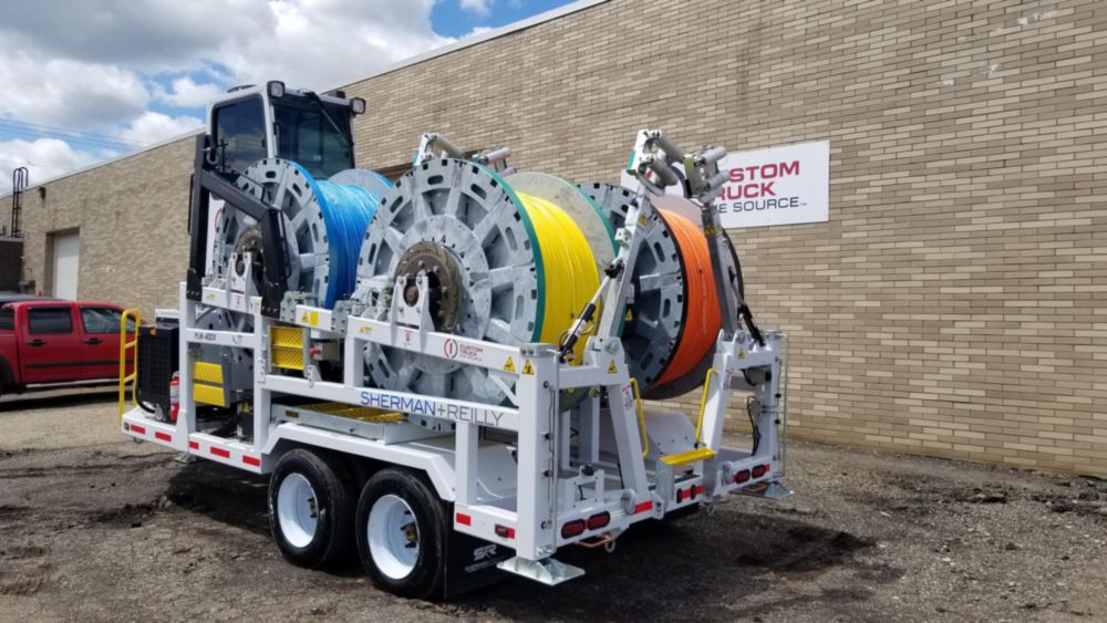 4,000 lbs 22,000 ft of 7/16" rope Four Drum Puller