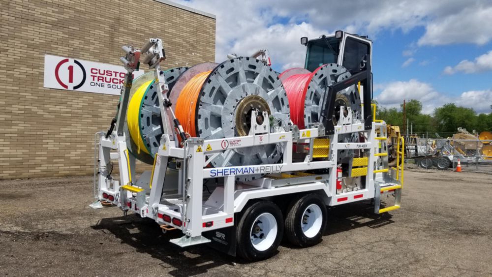 4,000 lbs 22,000 ft of 7/16" rope Four Drum Puller