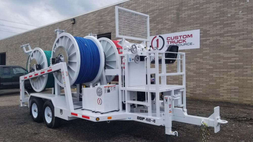 4,000 lbs 15,000 ft of 5/8" rope Four Drum Puller