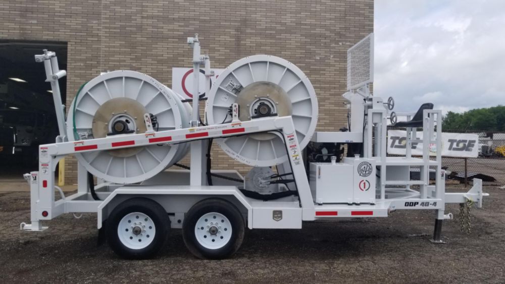 4,000 lbs 15,000 ft of 5/8" rope Four Drum Puller