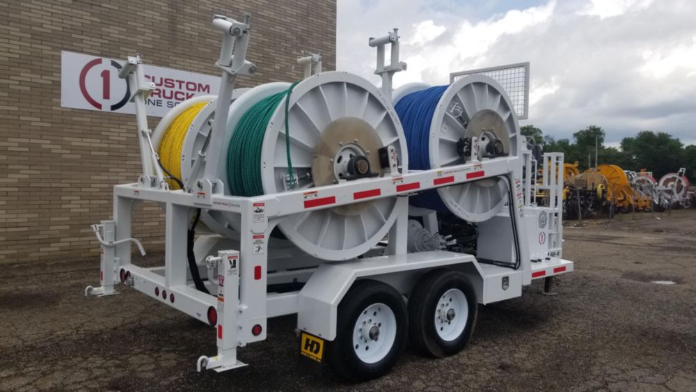 4,000 lbs 15,000 ft of 5/8" rope Four Drum Puller