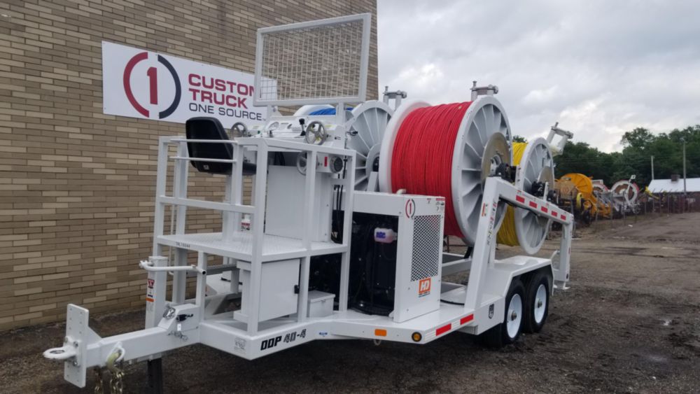 4,000 lbs 15,000 ft of 5/8" rope Four Drum Puller