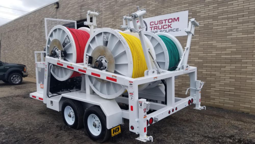 4,000 lbs 15,000 ft of 5/8" rope Four Drum Puller