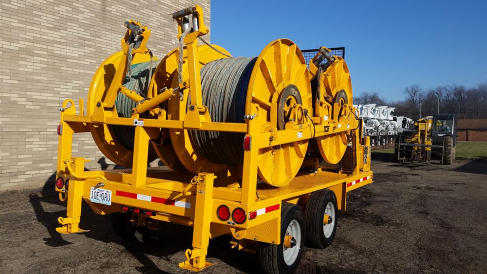 3,500 lbs 15,000 ft of 5/8" rope Four Drum Puller