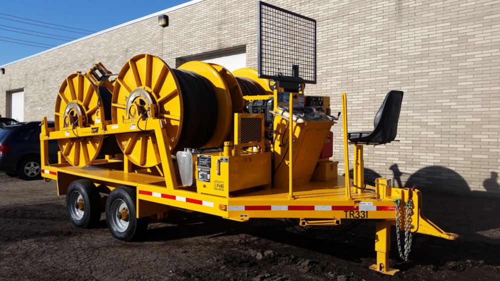 3,500 lbs 15,000 ft of 5/8" rope Four Drum Puller
