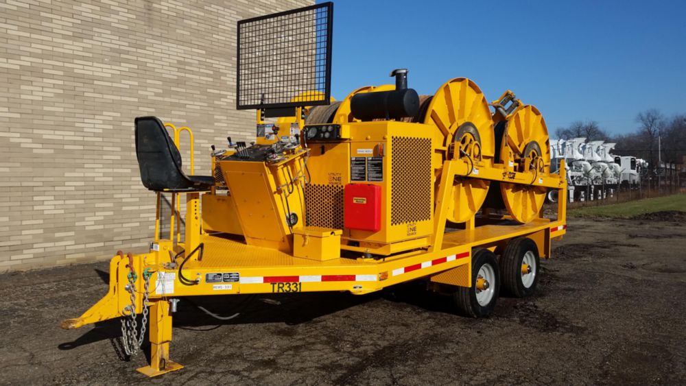 3,500 lbs 15,000 ft of 5/8" rope Four Drum Puller