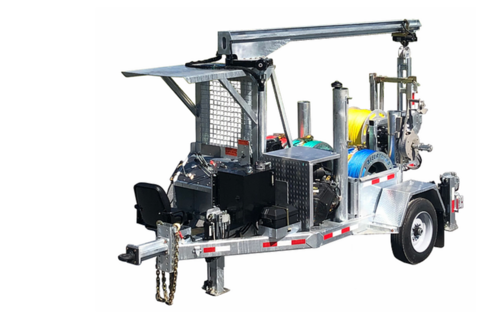3,000 lbs 3,000 ft of 5/16" rope Four Drum Puller