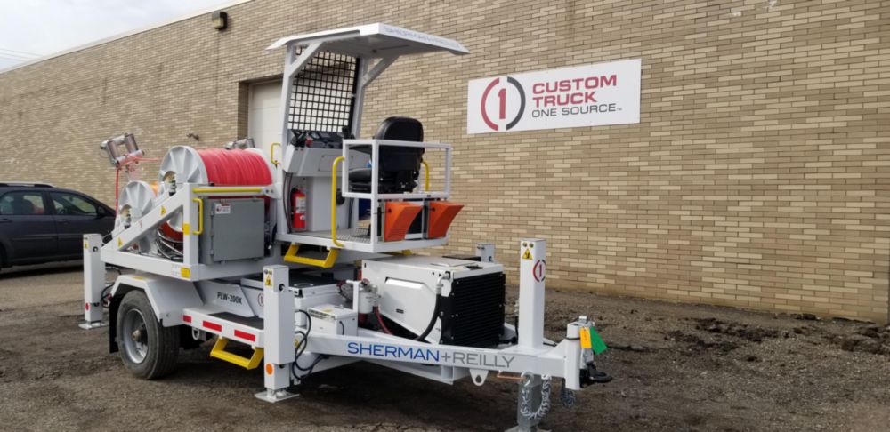 2,000 lbs 6,000 ft of 7/16" rope Four Drum Puller