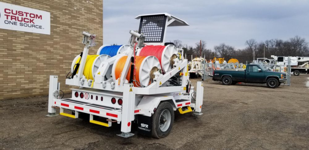 2,000 lbs 6,000 ft of 7/16" rope Four Drum Puller