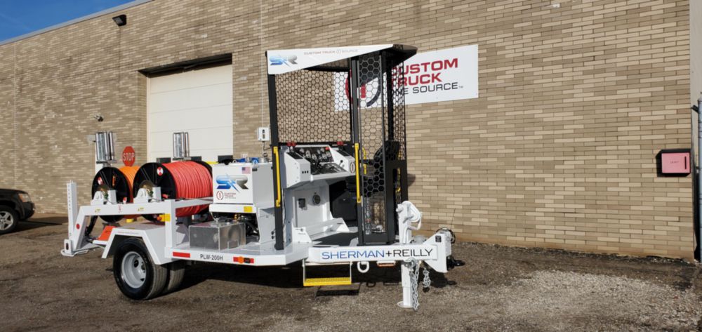 2,000 lbs 6,000 ft of 7/16" rope Four Drum Puller
