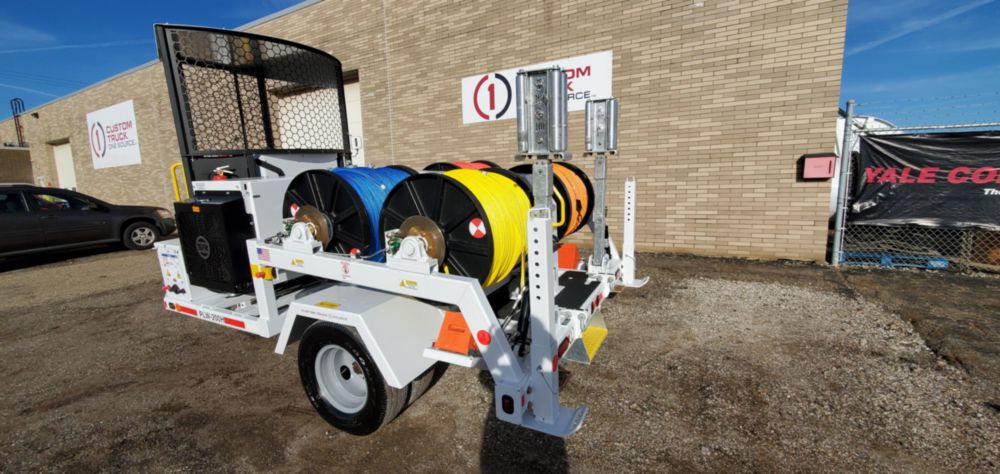2,000 lbs 6,000 ft of 7/16" rope Four Drum Puller