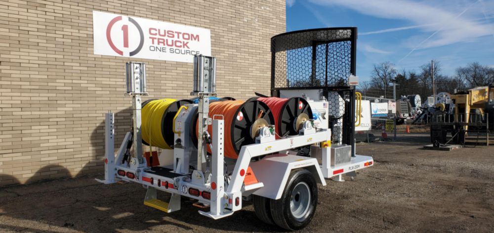 2,000 lbs 6,000 ft of 7/16" rope Four Drum Puller