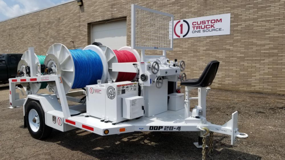 2,000 lbs 10,600 ft of 7/16" rope Four Drum Puller