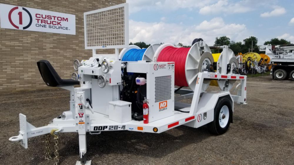 2,000 lbs 10,600 ft of 7/16" rope Four Drum Puller