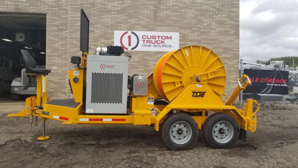 6,000 lbs 15,000 ft of 3/4 in rope Single Drum Puller