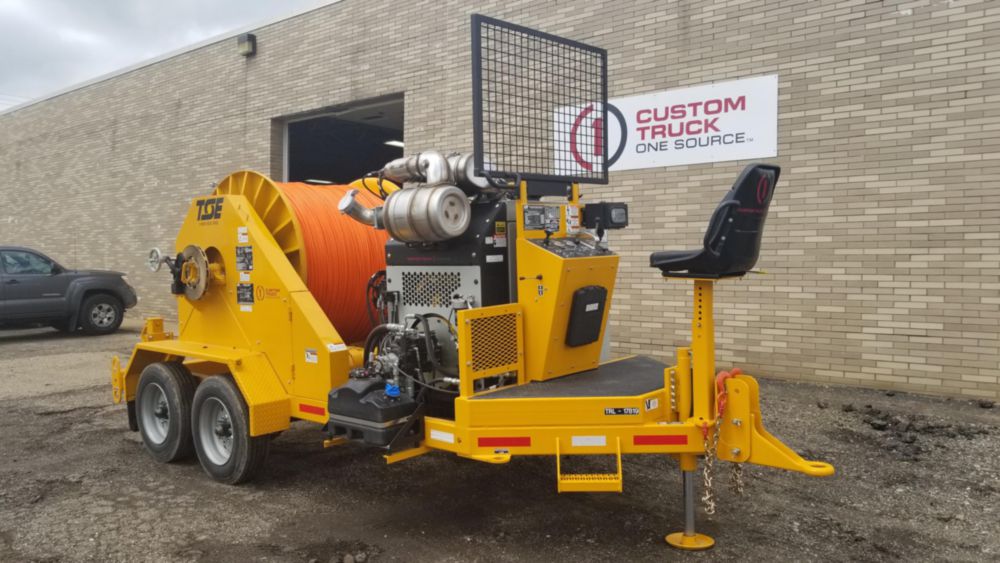 6,000 lbs 15,000 ft of 3/4 in rope Single Drum Puller
