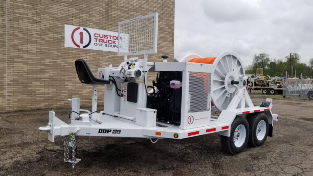 6,000 lbs 15,000 ft of 3/4 in rope Single Drum Puller