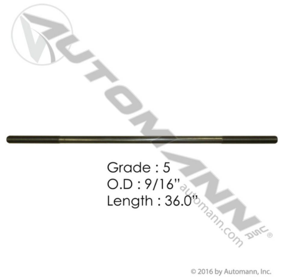 Automann 9/16in X 36in GR5 Threaded Rod