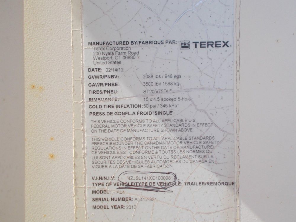 2012 Terex AL-4 Light Tower