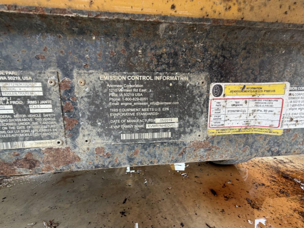 2019 Vermeer BC-900XL Brush Chipper
