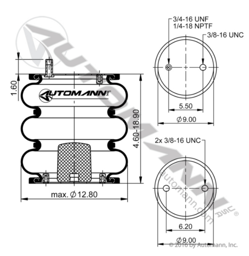 Automann Air Spring Triple Convoluted