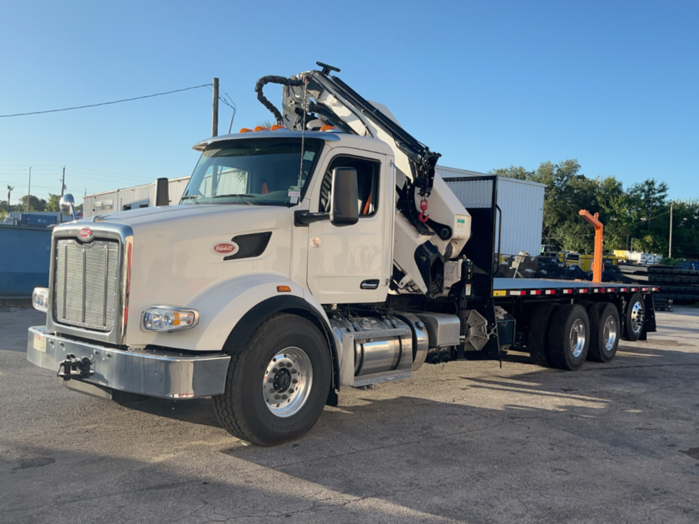 2025 Peterbilt 567 8x4 IMT 40/275 K5 Roofing Knuckleboom Crane Package 